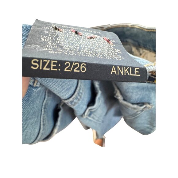 Lucky Brand Brooke Legging Jean Mid Rise Slim Fit Distressed Denim Size 2/26 New - Picture 4 of 10